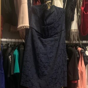 Guess by Marciano Strapless Navy Dress